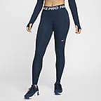 Nike Pro Women's Mid-Rise Mesh-Paneled Leggings