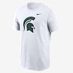 Playera universitaria Nike para hombre Michigan State Spartans Primetime Logo - Blanco