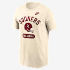 Oklahoma Legacy Arch Helmet Men's Nike College T-Shirt - Natural
