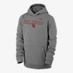 Oklahoma Club Fleece Big Kids' (Boys') Nike College Hoodie - Dark Grey Heather