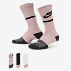 Nike Everyday 兒童緩震中筒襪 (3 雙) - 多種顏色