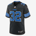 Jersey de fútbol americano Nike de la NFL Game para hombre Brian Branch Detroit Lions - Negro