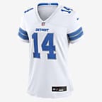 Amon-Ra St. Brown Detroit Lions Women's Nike NFL Game Football Jersey - White