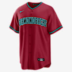 Jersey Nike de la MLB Replica para hombre Corbin Carroll Arizona Diamondbacks - Carmesí
