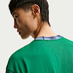 เสื้อกอล์ฟทรงหลวมผู้ชาย Nike Tartan