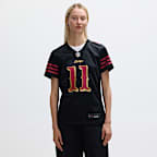 Jersey Nike de la NFL Game para mujer Brandon Aiyuk San Francisco 49ers Rivalries Collection - Negro