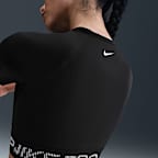 Nike Pro Women's Dri-FIT Short-Sleeve Cropped Graphic Top