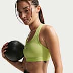 나이키 스우시 미디엄 서포트 여성 패드 스포츠 브라