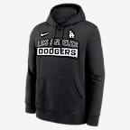 Los Angeles Dodgers Club Men's Nike MLB Pullover Hoodie - Black