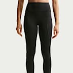 Leggings de cintura alta sin costura delantera de 7/8 para mujer Nike Universa