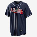 Austin Riley Atlanta Braves Men's Nike MLB Replica Jersey - Navy