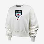 Sudadera de cuello redondo Nike de la NWSL para mujer Chicago Red Stars Phoenix Fleece - Vela