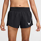 Nike One Women's Dri-FIT Mid-Rise Brief-Lined Graphic Shorts
