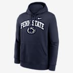 Penn State Arch Men's Nike College Pullover Hoodie - Navy