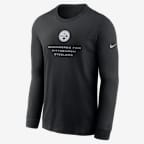 Pittsburgh Steelers Team Issue Men's Nike Dri-FIT NFL Long-Sleeve T-Shirt - Black