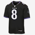 Lamar Jackson Baltimore Ravens Big Kids' Game Jersey - Black