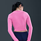 Playera de manga larga slim cropped para mujer Nike Sportswear Chill Knit