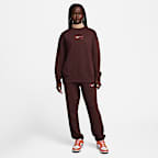 Sudadera oversized de cuello redondo de tejido Fleece para mujer Nike Sportswear Phoenix