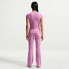 Pants de tela de canalé ajustados de tiro medio para mujer Nike Sportswear Chill Knit