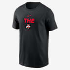 Ohio State 2-Hit Stacked Men's Nike College T-Shirt - Black