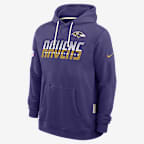 Baltimore Ravens Sideline Standard Issue Men's Nike Dri-FIT NFL Pullover Hoodie - Purple