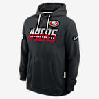 San Francisco 49ers Sideline Standard Issue Men's Nike Dri-FIT NFL Pullover Hoodie - Black