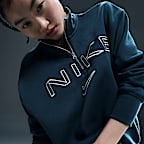 Nike Sportswear Phoenix Oversize-Oberteil mit Logo und Viertelreißverschluss (Damen)