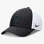 Miami Marlins Evergreen Club Men's Nike MLB Trucker Adjustable Hat