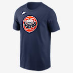 Playera Nike de la MLB para hombre Houston Astros Cooperstown Team Logo - Azul marino