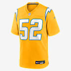 Khalil Mack Los Angeles Chargers Men's Nike NFL Game Jersey - Gold