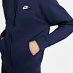 Sweat à capuche et zip Nike Sportswear Club Fleece pour Homme