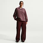 Nike Sportswear Phoenix Fleece oversized poloshirt met graphic voor dames