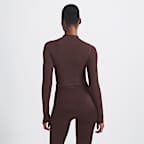 Top cropped de cuello alto para mujer NikeSKIMS Vintage Seamless