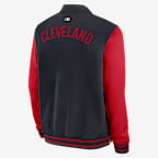 Cleveland Guardians Authentic Collection Dugout Men's Nike MLB Full-Zip Bomber Jacket