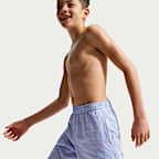 Nike Swim Breaker Big Kids' (Boys') Ripple Texture 7" Brief-Lined Volley Short