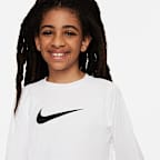 Playera de manga larga Dri-FIT UV para niño talla grande Nike Swim Hydroguard Essential