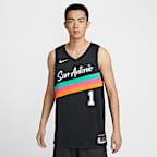 Jersey Nike de la NBA Swingman para hombre Victor Wembanyama San Antonio Spurs City Edition - Negro