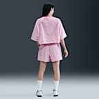 나이키 스포츠웨어 칠 포플린 여성 미드라이즈 루즈 스트라이프 쇼츠