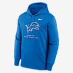 Detroit Lions Men's Nike Therma NFL Pullover Hoodie - Blue