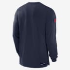 New England Patriots Sideline Player Team Issue Men’s Nike Dri-FIT Long-Sleeve Top
