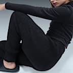 Pants de tejido Knit oversized de tiro alto para mujer Nike Sportswear Phoenix Cozy Bouclé