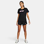 Short doublé à taille mi-basse 8 cm Dri-FIT Nike One pour femme