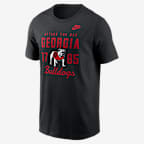 Playera universitaria Nike para hombre Georgia Legacy Stacked Est - Negro