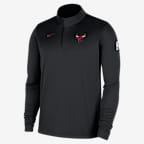 Chicago Bulls Men's Nike Dri-FIT NBA 1/4-Zip Long-Sleeve Top