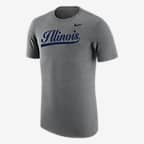 Illinois Men's Nike College T-Shirt - Dark Grey Heather