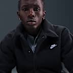 Chamarra de coach de tejido Fleece grueso para hombre Nike Sportswear Club