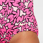 Traje de baño de una pieza de manga larga para niña talla pequeña Nike Swim