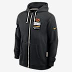 Washington Commanders Sideline Standard Issue Men's Nike Dri-FIT NFL Full-Zip Hoodie - Black