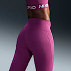 Leggings de cintura alta sin costura delantera de 7/8 para mujer Nike Universa