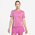 Nike Air Dri-FIT 女款短袖 1/4 開襟拉鍊跑步上衣